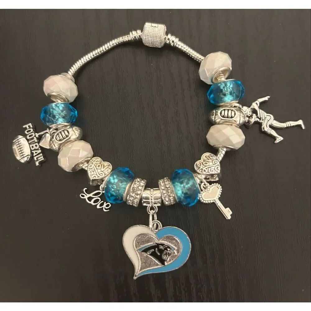 North Carolina Panthers Charm Bracelet